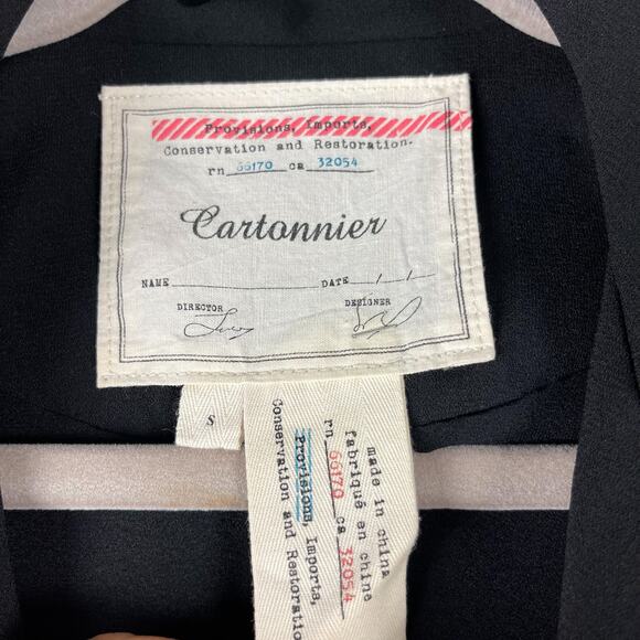 Anthropologie Cartonnier River Road Vest Womens Small Black Coastal Lagenlook - Picture 5 of 11